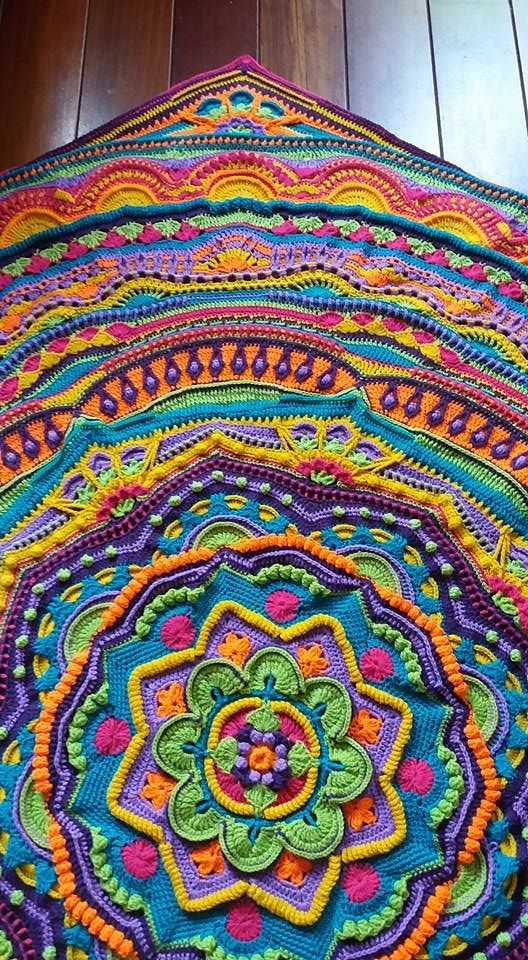 Crochet Mandala Blanket Free Pattern Printable Templates Free - Free Mandala Blanket Crochet Patterns