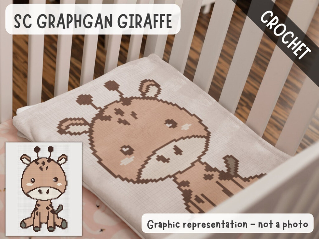 Giraffe Crochet Blanket Pattern Made Using Sc Graphgan Chart Cute - Giraffe Crochet Blanket Pattern Free