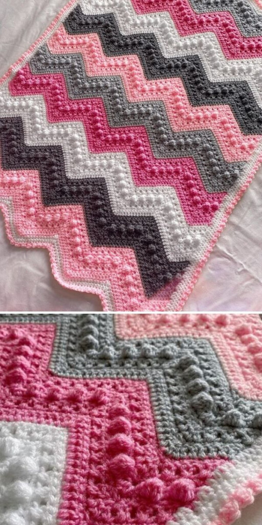 Hugs And Kisses Blanket Version By AJ s Crochet Creations Chevron - Hugs And Kisses Crochet Blanket Pattern Free