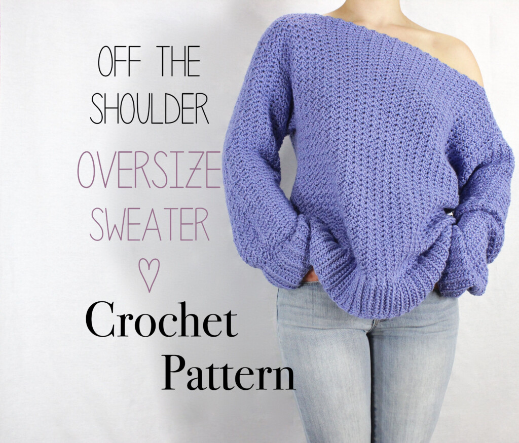 Off Shoulder Sweater Crochet Pattern Printable Templates Free - Free Crochet Pattern Off Shoulder Sweater