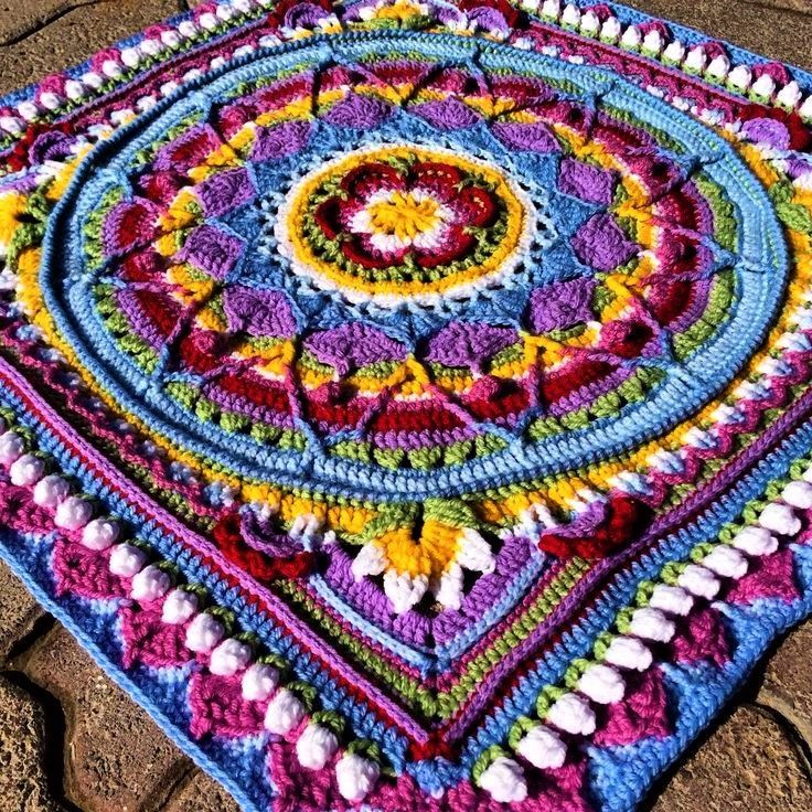 Sophie s Garden Crochet Mandala Blanket Gorgeous Free Photo Tutorial - Free Mandala Blanket Crochet Patterns