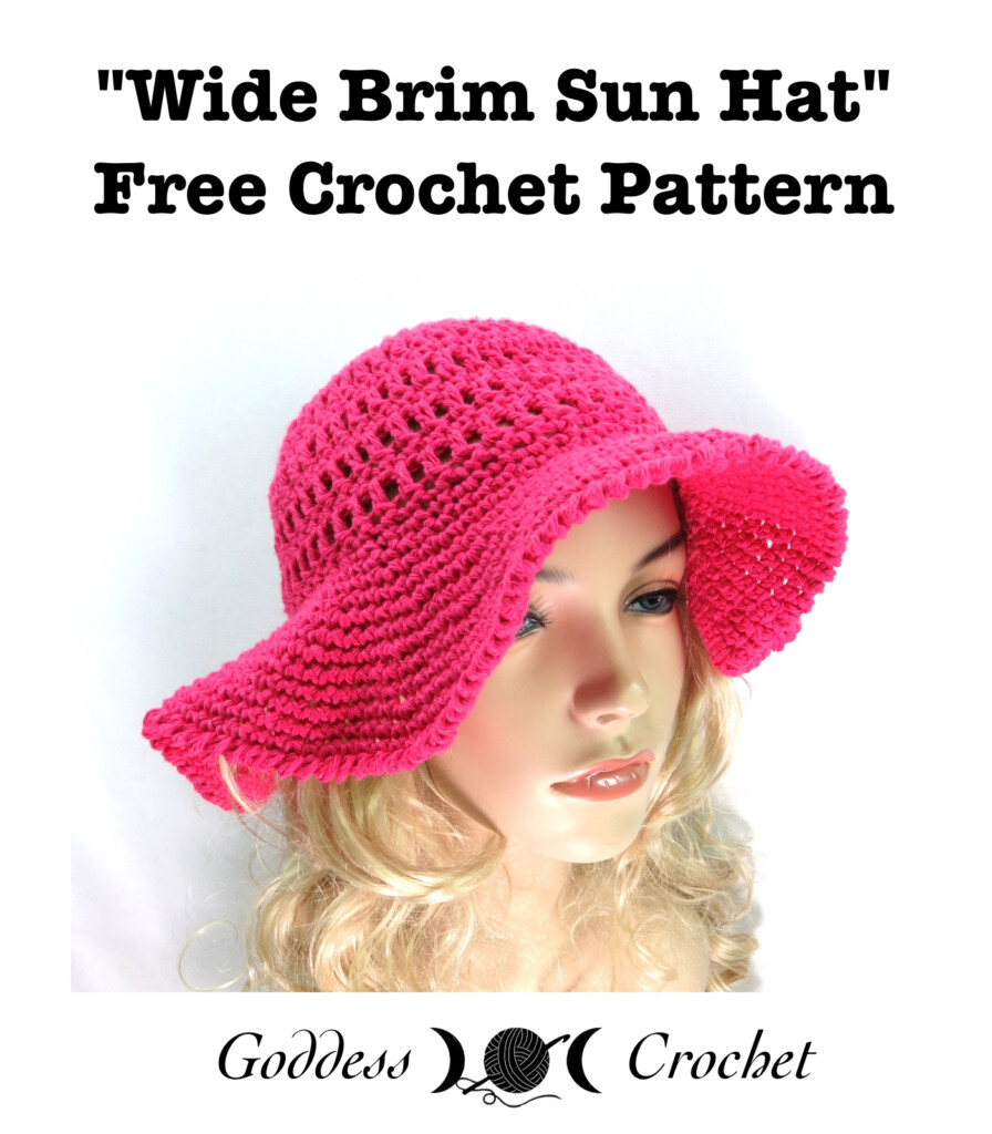 Wide Brim Sun Hat Crochet Pattern Free Crochet Pattern Crochet Hat - Sun Hat Crochet Pattern Free